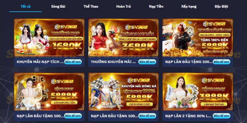 Khuyến mãi Sv368s.live